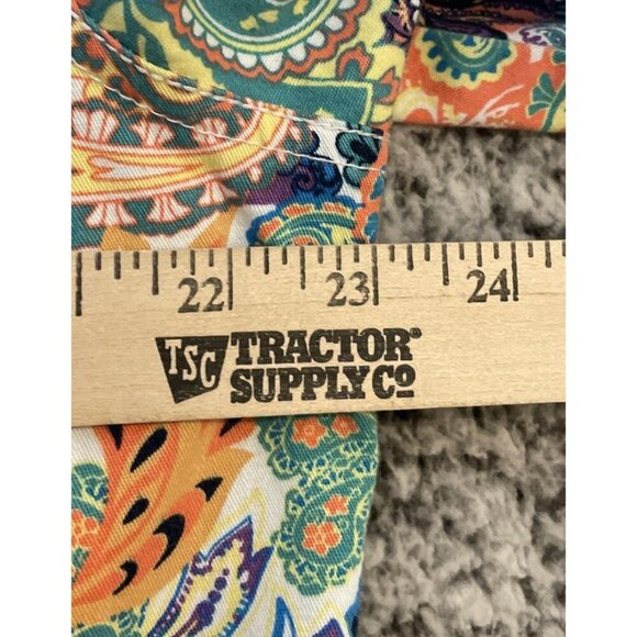 Bend Over Hippie Paisley Denim Jacket Size 22W Cowgirl 4 Pocket Button Up Boho - Picture 3 of 5